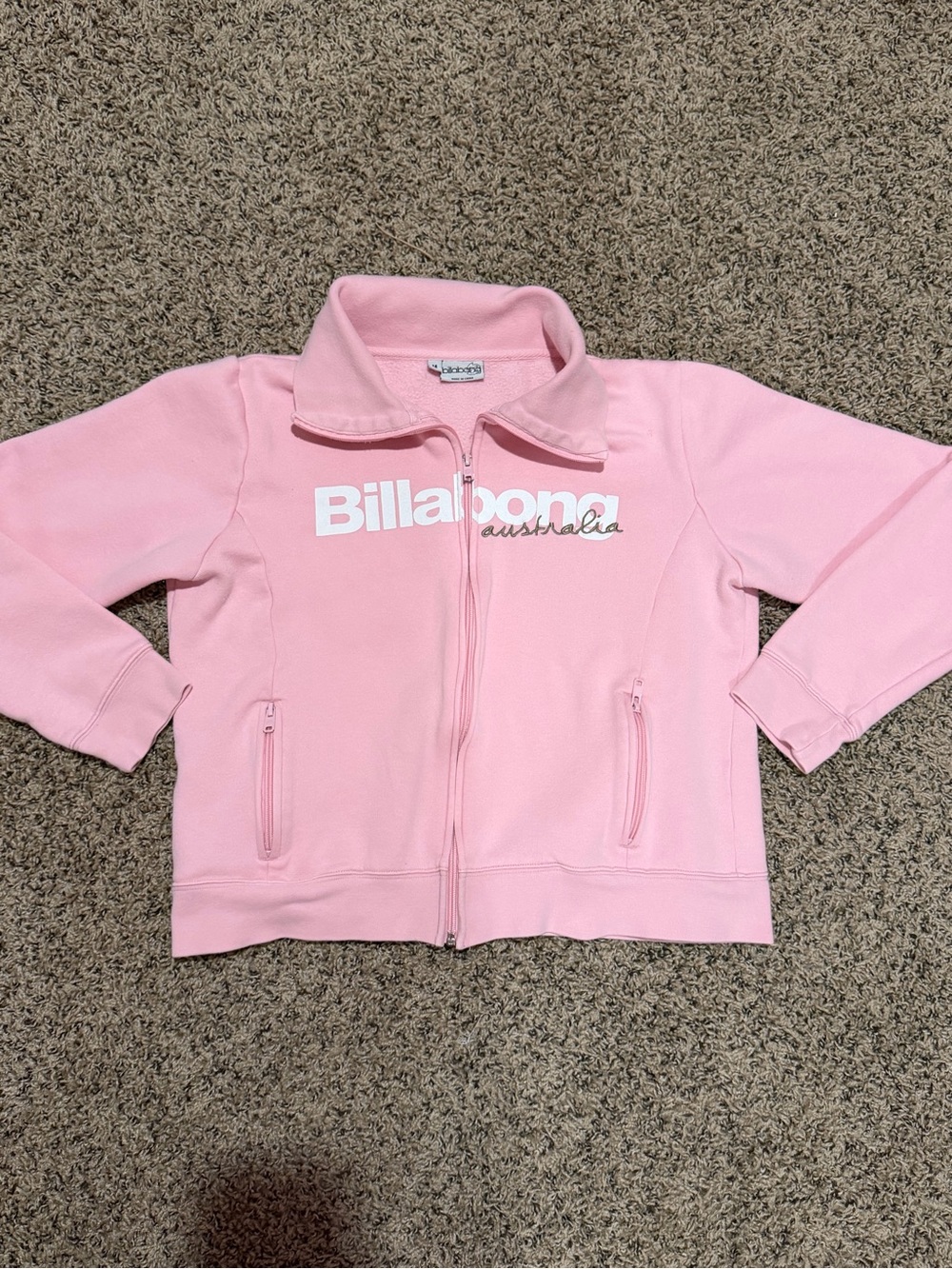 Billabong Kids Light Pink Full-Zip Fleece Jacket